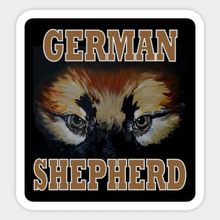 Eyes of the German Shepherd Dog Face GSD Owner Breeder Sticker